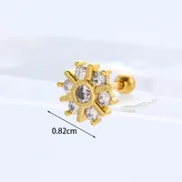 Ear Cartilage Rings & Studs Exaggerated Animal 316 Stainless Steel  Copper sku image 15