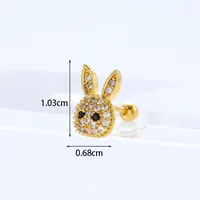 Ear Cartilage Rings & Studs Exaggerated Animal 316 Stainless Steel  Copper sku image 23
