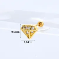 Ear Cartilage Rings & Studs Exaggerated Animal 316 Stainless Steel  Copper sku image 16