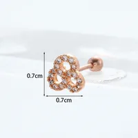 Ear Cartilage Rings & Studs Exaggerated Animal 316 Stainless Steel  Copper sku image 17