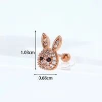 Ear Cartilage Rings & Studs Exaggerated Animal 316 Stainless Steel  Copper sku image 24