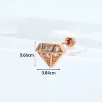 Ear Cartilage Rings & Studs Exaggerated Animal 316 Stainless Steel  Copper sku image 19