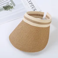 Women's Lady Simple Style Solid Color Big Eaves Straw Hat main image 2