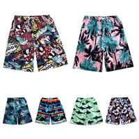 Men's Beach Streetwear Leaf Ditsy Floral Tree Shorts Rib-knit Shorts main image 1