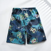 Men's Beach Streetwear Leaf Ditsy Floral Tree Shorts Rib-knit Shorts main image 2