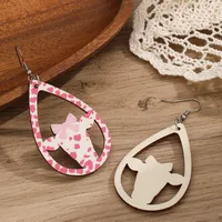 1 Pair Vintage Style Western Cowboy Style Cattle Wood Ear Hook main image 2
