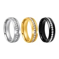 Wholesale Jewelry Geometric 201 Stainless Steel Rhinestone Gold Plated main image 7