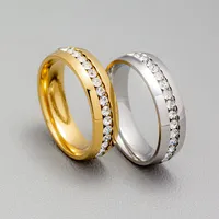 Wholesale Jewelry Geometric 201 Stainless Steel Rhinestone Gold Plated main image 5