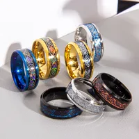 Wholesale Jewelry Fashion Round 201 Stainless Steel Stainless Steel Resin Gold Plated Plating main image 1