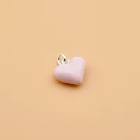 Elegant Sweet Heart Shape Sterling Silver Charms sku image 2
