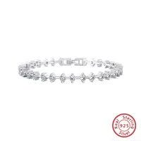 925 Sterling Silver Bangles Ear Studs Chain & Link Bracelets TRENDY sku image 1