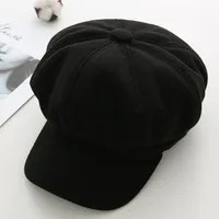 Women's Retro Solid Color Flat Eaves Beret Hat sku image 11