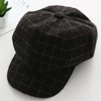 Women's Retro Solid Color Flat Eaves Beret Hat sku image 4