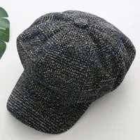 Women's Retro Solid Color Flat Eaves Beret Hat sku image 15