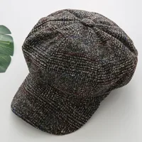 Women's Retro Solid Color Flat Eaves Beret Hat sku image 16