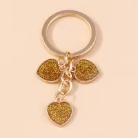 Cute Heart Shape Metal Women's Bag Pendant Keychain sku image 8