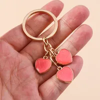 Cute Heart Shape Metal Women's Bag Pendant Keychain main image 2