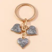 Cute Heart Shape Metal Women's Bag Pendant Keychain sku image 11
