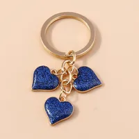 Cute Heart Shape Metal Women's Bag Pendant Keychain sku image 3