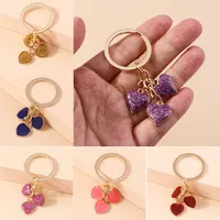 Cute Heart Shape Metal Women's Bag Pendant Keychain main image 1