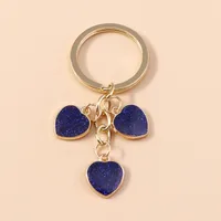 Cute Heart Shape Metal Women's Bag Pendant Keychain sku image 6