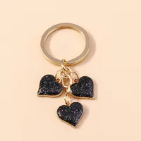 Cute Heart Shape Metal Women's Bag Pendant Keychain sku image 13