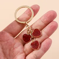 Cute Heart Shape Metal Women's Bag Pendant Keychain main image 5