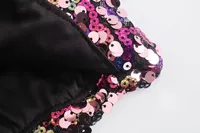 Banquet Party Women's Sexy Solid Color Polyester Sequins Skirt Sets Skirt Sets main image 3