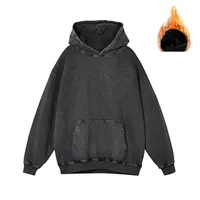 Unisex Hoodies Long Sleeve Pocket Vintage Style Solid Color sku image 1