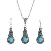 Nihaowholesale Fashion Geometric Diamond Necklace Earrings Ring Combination Set Wholesale Jewelry sku image 10