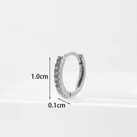 Ear Cartilage Rings & Studs Simple Style Geometric Copper Plating Artificial Gemstones sku image 1