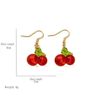 Fruit Cherry Earrings Cross-border Simple New Ear Jewelry Ear Hooks main image 2