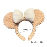 New Cartoon Ears Bows Plush Headband Wholesale main image 1