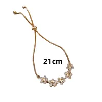 Fashion Flower Alloy Inlay Rhinestone Bracelets main image 1