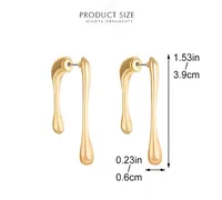 1 Pair Vintage Style Geometric Solid Color Plating Alloy Drop Earrings main image 6