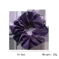 Cross-border South Korea Dongdaemun Autumn And Winter European And American Style Flannel Large Intestine Hair Ring Golden Velvet Cloth Top Cuft Hair Accessories First-hand Supply main image 1