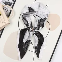Women's Sweet Pastoral Flower Satin Printing Silk Scarf main image 2