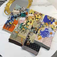 Women's Streetwear Flower Satin Printing Silk Scarf main image 1
