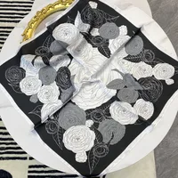 Women's Sweet Pastoral Flower Satin Printing Silk Scarf main image 4