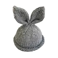 Children Unisex Cute Simple Style Bunny Ears Wool Cap main image 4
