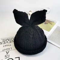Children Unisex Cute Simple Style Bunny Ears Wool Cap sku image 3