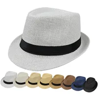 Unisex Vacation Solid Color Crimping Fedora Hat main image 1