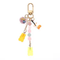 Cute Bear Resin Metal Women's Bag Pendant Keychain main image 3