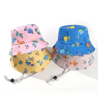 Children Unisex Cartoon Style Cute Simple Style Cartoon Printing Bucket Hat main image 3