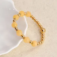 Simple Style Commute Leaf Water Droplets Rhombus Stainless Steel Natural Stone Wholesale Bracelets sku image 6