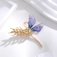 Elegant Cute Dragonfly Butterfly Alloy Inlay Rhinestones Unisex Brooches sku image 4