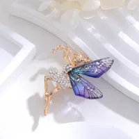 Elegant Cute Dragonfly Butterfly Alloy Inlay Rhinestones Unisex Brooches sku image 13