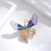 Elegant Cute Dragonfly Butterfly Alloy Inlay Rhinestones Unisex Brooches sku image 15