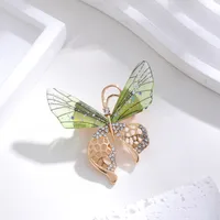 Elegant Cute Dragonfly Butterfly Alloy Inlay Rhinestones Unisex Brooches sku image 16