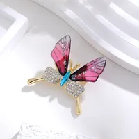 Elegant Cute Dragonfly Butterfly Alloy Inlay Rhinestones Unisex Brooches sku image 19